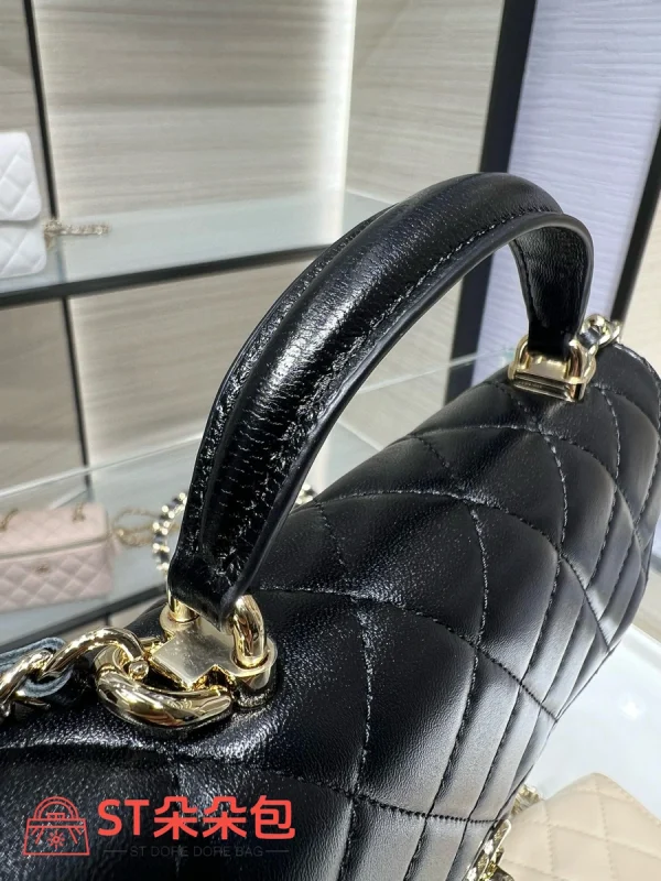 高仿香奈兒/Chanel Coco Handle 黑色手提肩背包：圖片 7