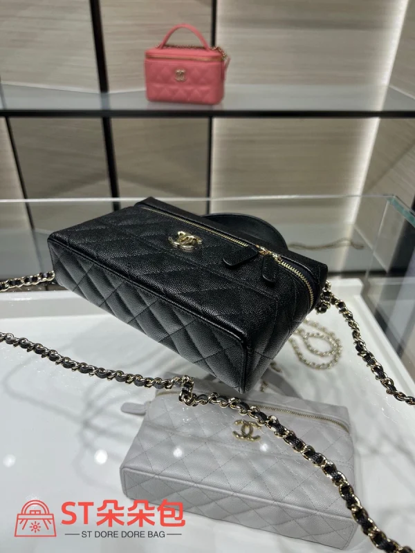 高仿香奈兒/Chanel Vanity Case化妝箱包 黑色：圖片 5