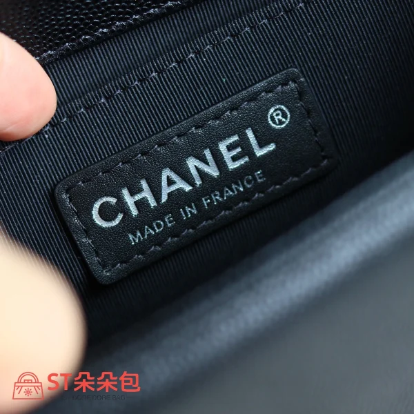 高仿香奈兒/Chanel Le Boy 黑色菱格鏈條包：圖片 9