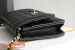 高仿香奈兒/Chanel WOC 菱格紋鏈條錢包 黑色：圖片 5