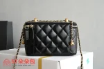 高仿香奈兒/Chanel Vanity Case 黑色帶鏈條化妝包：圖片 3