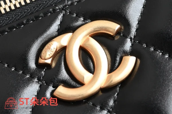 高仿香奈兒/Chanel Vanity Case 黑色帶鏈條化妝包：圖片 7