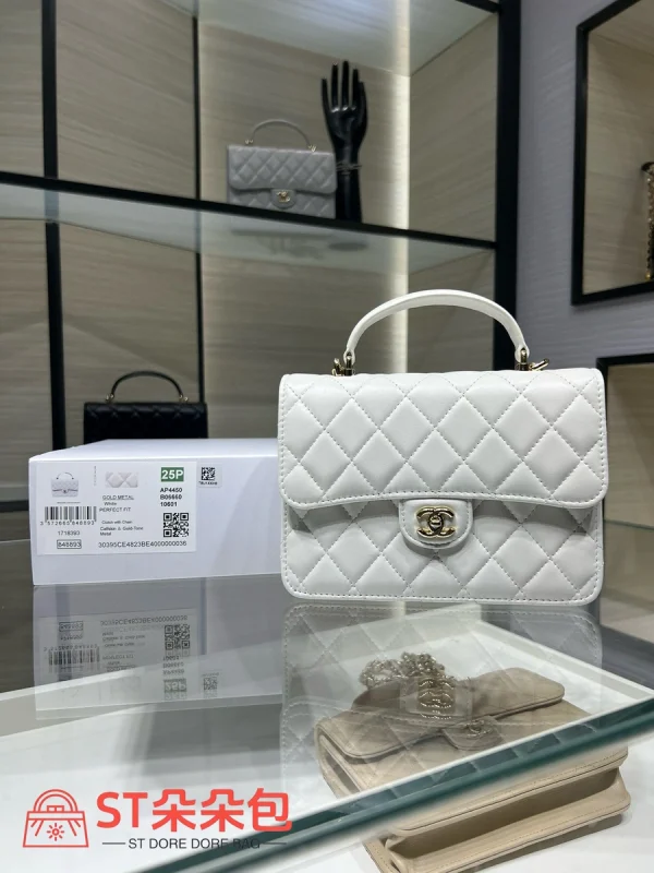 高仿香奈兒/Chanel 19系列 19 Flap Handle Bag 白色：圖片 2