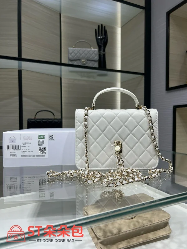 高仿香奈兒/Chanel 19系列 19 Flap Handle Bag 白色：圖片 3