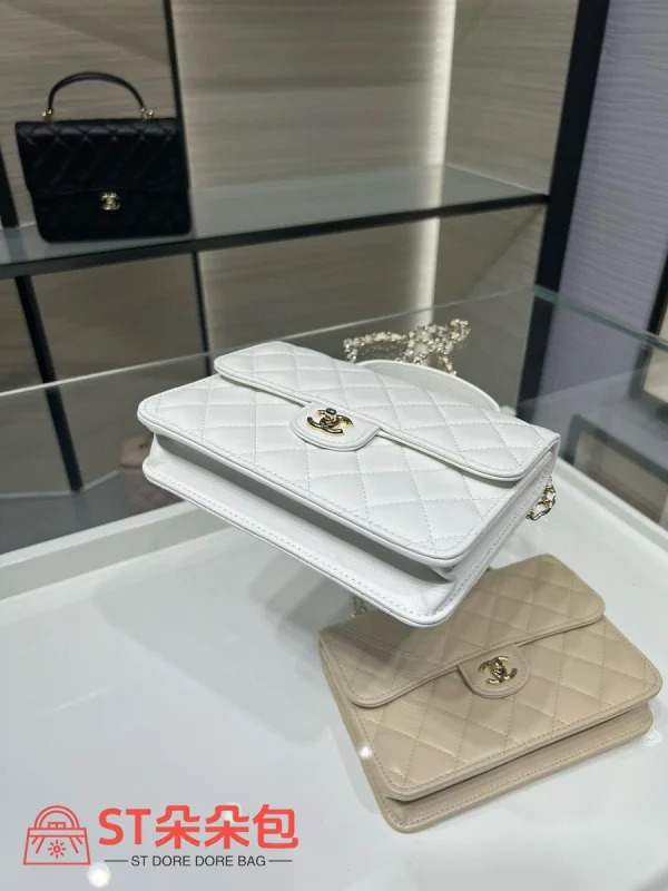 高仿香奈兒/Chanel 19系列 19 Flap Handle Bag 白色：圖片 6