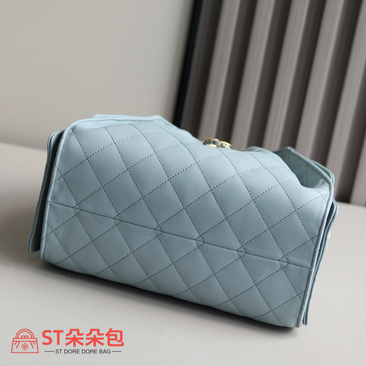 高仿香奈兒/Chanel Hobo 菱格紋手提包 淺藍色 小號 6 高仿香奈兒/Chanel Hobo 菱格紋手提包 淺藍色 小號