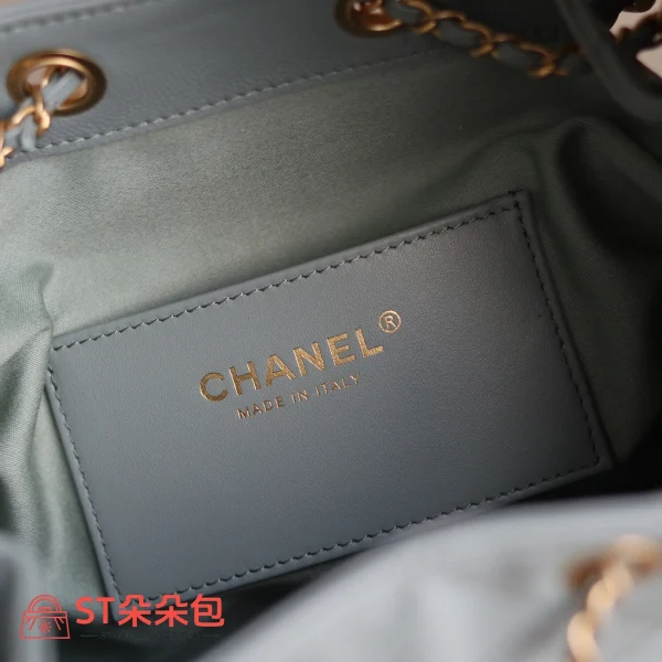 高仿香奈兒/Chanel Hobo 菱格紋手提包 淺藍色 小號：圖片 9