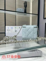 高仿香奈兒/Chanel 25C 淺藍色方盒子包：圖片 3