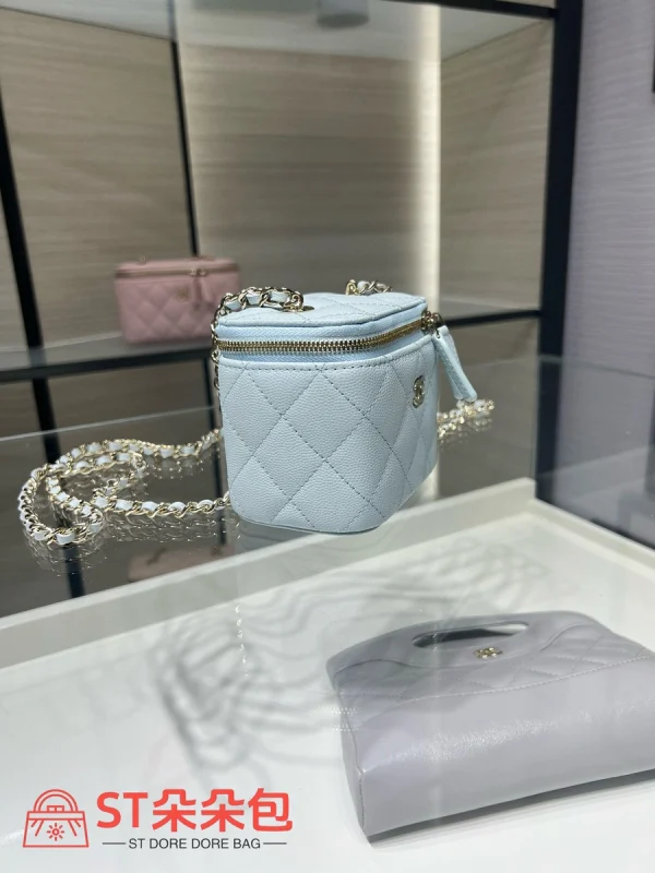 高仿香奈兒/Chanel 25C 淺藍色方盒子包：圖片 4