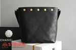 高仿香奈兒/Chanel Hobo系列 黑色菱格紋單肩包：圖片 3