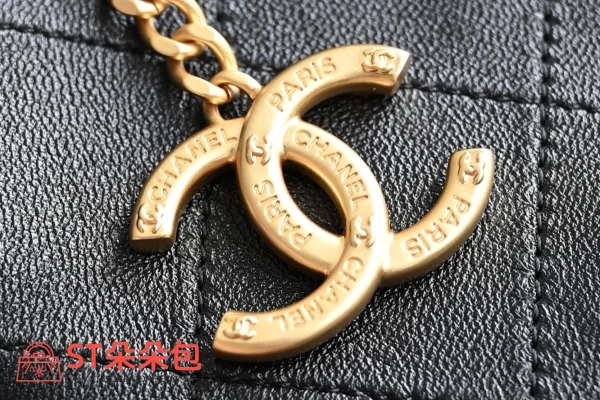 高仿香奈兒/Chanel Hobo系列 黑色菱格紋單肩包：圖片 6