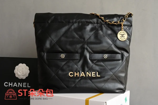 高仿香奈兒/Chanel 24B 黑色 垃圾袋：圖片 2