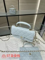 高仿香奈兒/Chanel Classic Flap 經典迷你口蓋包 淺藍色：圖片 6