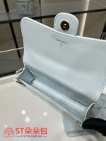 高仿香奈兒/Chanel Classic Flap 經典迷你口蓋包 淺藍色：圖片 9