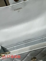 高仿香奈兒/Chanel Classic Flap 經典迷你口蓋包 淺藍色：圖片 10