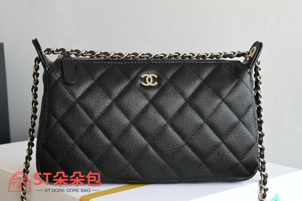 高仿香奈兒/Chanel Pochette系列黑色麻將包：圖片 2