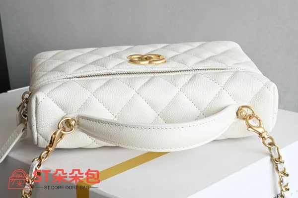 高仿香奈兒/Chanel Vanity Case 迷你化妝包 白色：圖片 6