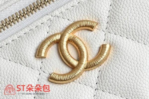 高仿香奈兒/Chanel Vanity Case 迷你化妝包 白色：圖片 7