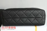 高仿香奈兒/Chanel 經典款菱格紋Hobo手提肩背包黑色：圖片 5