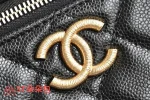高仿香奈兒/Chanel Vanity Case系列 黑色菱格紋雙C扣鏈條化妝包：圖片 7