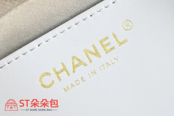 高仿香奈兒/Chanel 22系列 抽繩水桶包 米白色：圖片 9