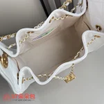 高仿香奈兒/CHANEL 25C Hobo 肩背包｜魚子醬小牛皮白色：圖片 8