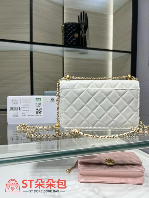 高仿香奈兒/Chanel 25S WOC鏈條錢包（發財包）白色：圖片 3