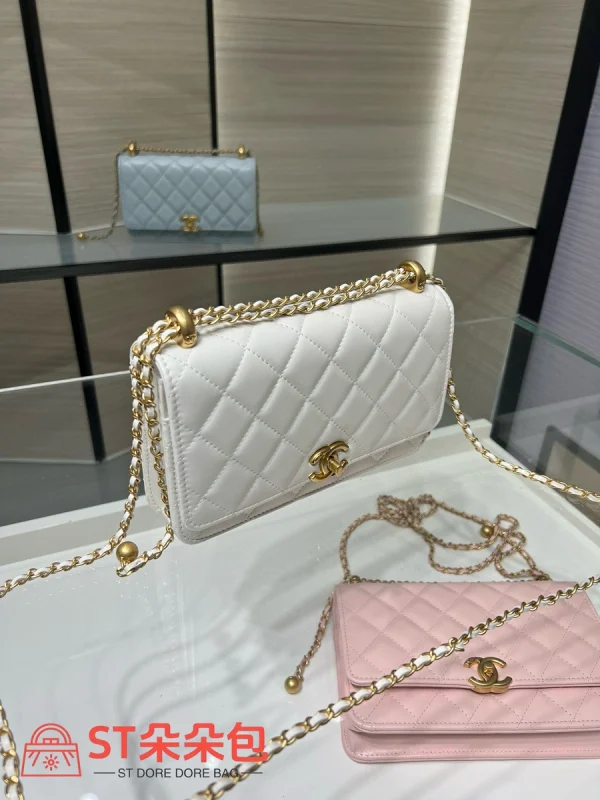 高仿香奈兒/Chanel 25S WOC鏈條錢包（發財包）白色：圖片 6