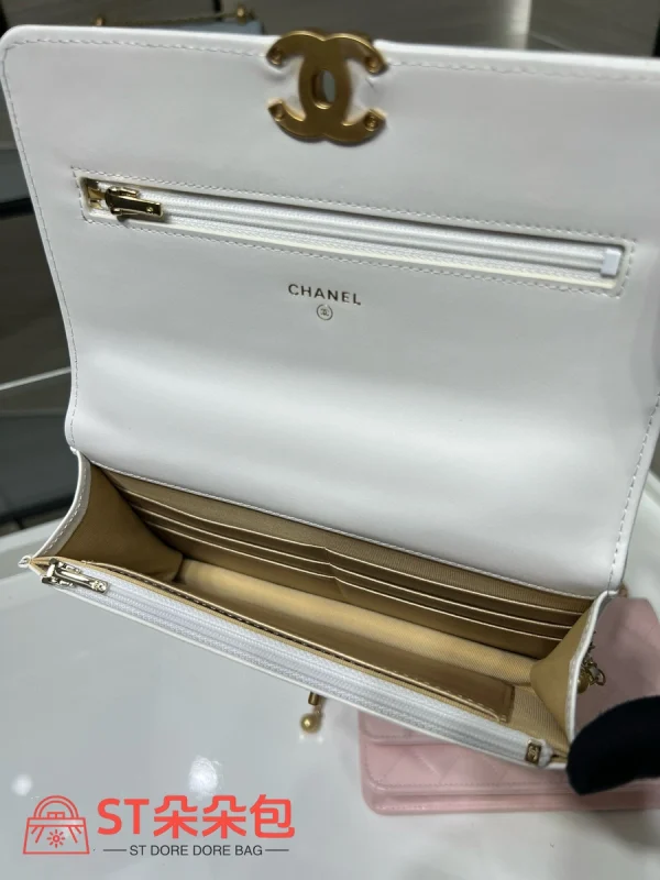 高仿香奈兒/Chanel 25S WOC鏈條錢包（發財包）白色：圖片 9