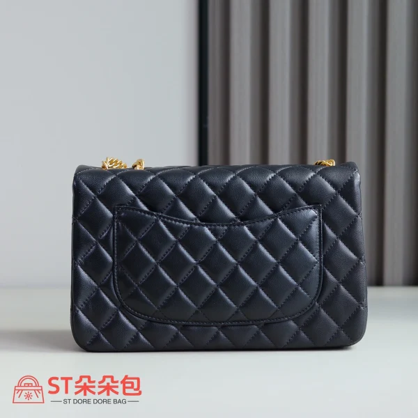 高仿香奈兒/Chanel CF山茶花系列 小號黑色鏈條包：圖片 10