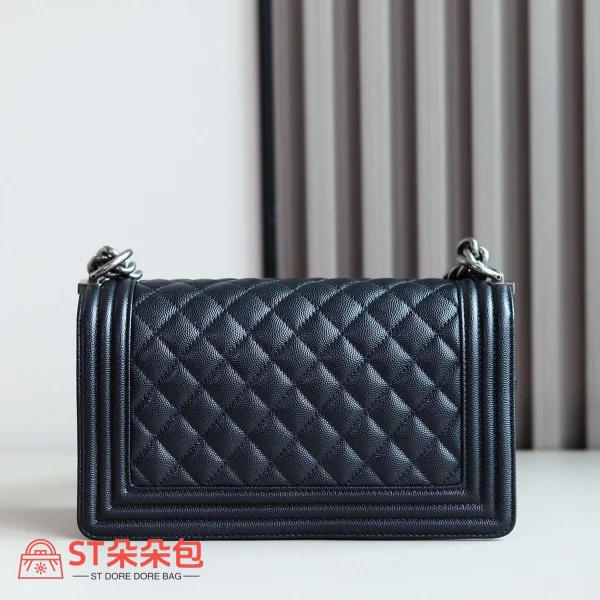 高仿香奈兒/Chanel Leboy系列25cm中號黑色肩背包：圖片 10