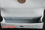 高仿香奈兒/Chanel 經典口蓋包系列帶手柄鏈條翻蓋錢包款淺藍色：圖片 9