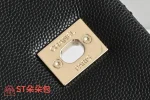 高仿香奈兒/Chanel Deauville 菱格紋手提肩背包 黑色：圖片 8
