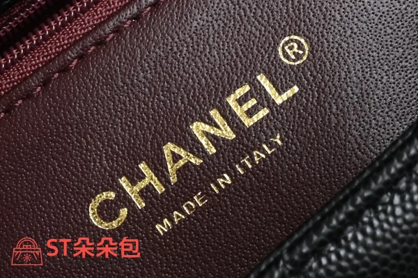高仿香奈兒/Chanel Deauville 菱格紋手提肩背包 黑色：圖片 9