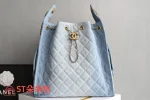 高仿香奈兒/Chanel Deauville 抽繩水桶包 牛仔藍：圖片 2