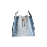 高仿香奈兒/Chanel Deauville 抽繩水桶包 牛仔藍