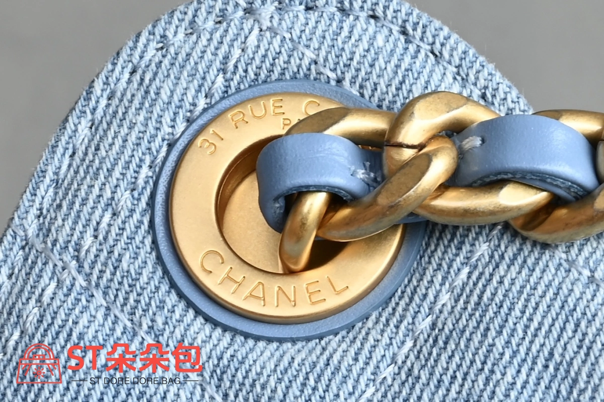 高仿香奈兒/Chanel Deauville 抽繩水桶包 牛仔藍 7 高仿香奈兒/Chanel Deauville 抽繩水桶包 牛仔藍