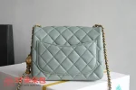 高仿香奈兒/Chanel Classic Flap Mini（方胖子）淡青色：圖片 3