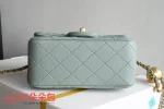 高仿香奈兒/Chanel Classic Flap Mini（方胖子）淡青色：圖片 4