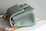 高仿香奈兒/Chanel Classic Flap Mini（方胖子）淡青色：圖片 5