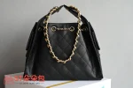 高仿香奈兒/Chanel 25C 19系列菱格紋鏈條手提包 黑色：圖片 3