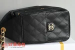 高仿香奈兒/Chanel 25C 19系列菱格紋鏈條手提包 黑色：圖片 4