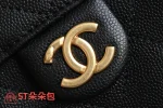 高仿香奈兒/Chanel 25C 19系列菱格紋鏈條手提包 黑色：圖片 7