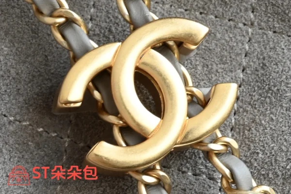 高仿香奈兒/Chanel 22系列 抽繩手袋 灰色：圖片 6