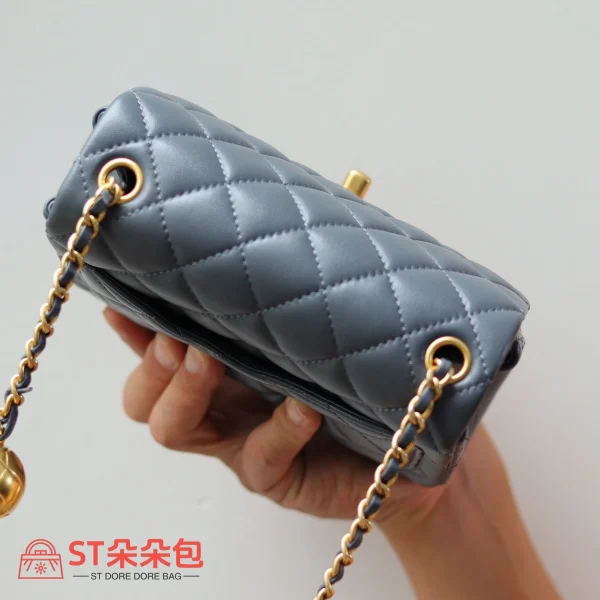 高仿香奈兒/Chanel CF金球 Mini黑金經典款：圖片 5