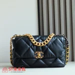 高仿香奈兒/Chanel 19 中號肩背包｜黑色山羊皮：圖片 2