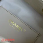 高仿香奈兒/CHANEL 25C Hobo 肩背包｜Onda 魚子醬小牛皮奶茶色：圖片 9
