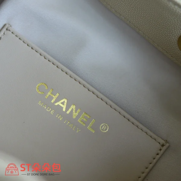 高仿香奈兒/CHANEL 25C Hobo 肩背包｜Onda 魚子醬小牛皮奶茶色：圖片 9