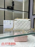 高仿香奈兒/Chanel Vanity Case 白色方形鏈條小箱子包：圖片 3
