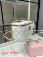 高仿香奈兒/Chanel Vanity Case 白色方形鏈條小箱子包：圖片 4
